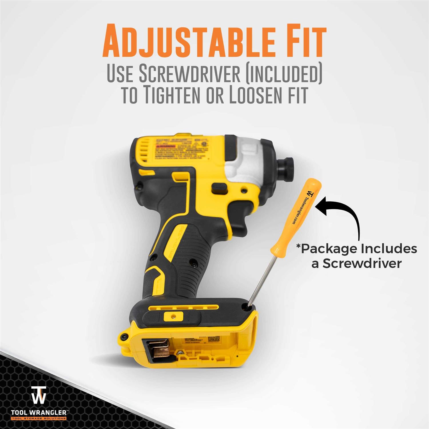 Tool Wrangler Organization For Dewalt 20V Tools & Batteries Black 18pc Combo 10+8 = 10 Dewalt Tool Holder + 8 Dewalt Battery Holder - Cheap Fitting