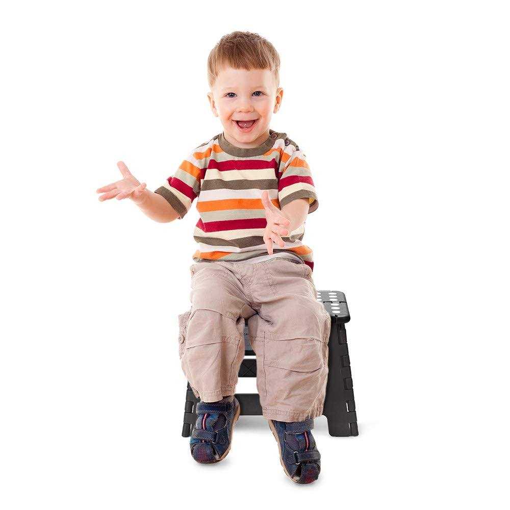 ACSTEP Folding Step Stool 9” Tall Kids Step Stool Holds Up to 300 lb Plastic Foldable Step Stools for Kids Non-Slip Surface with Carry Handle - Cheap Fitting