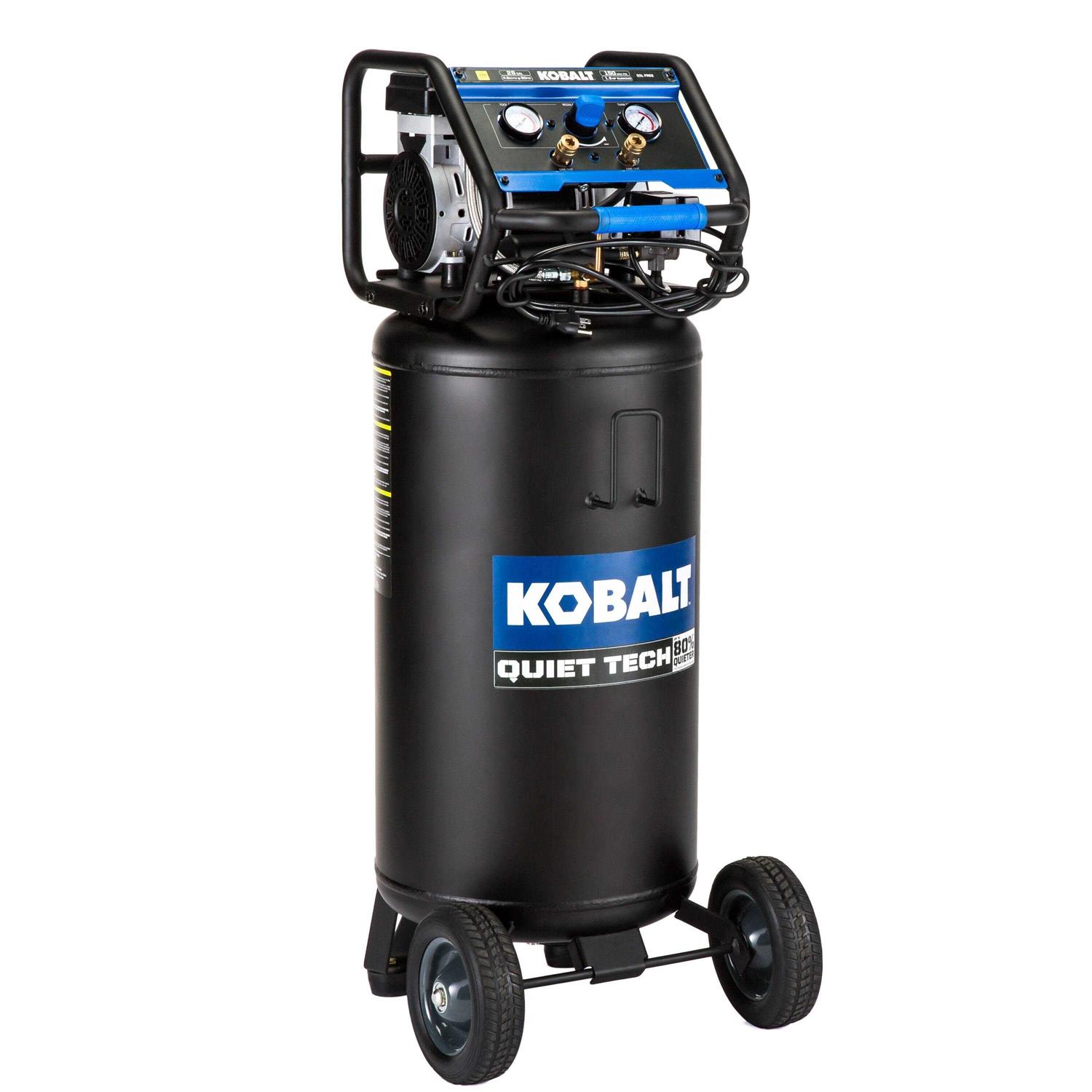 Kobalt Quiet Tech 26-Gallons Portable 150 Psi Vertical Quiet Air Compressor 3332644 - Cheap Fitting