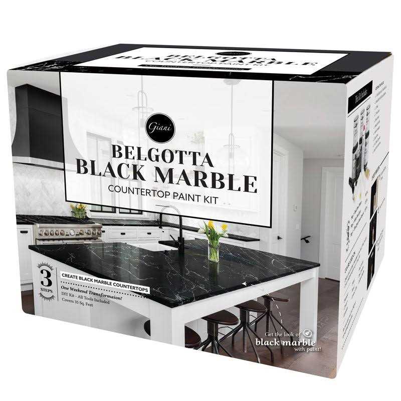 Giani Black Marble Countertop Paint Kit - Cheap Fitting