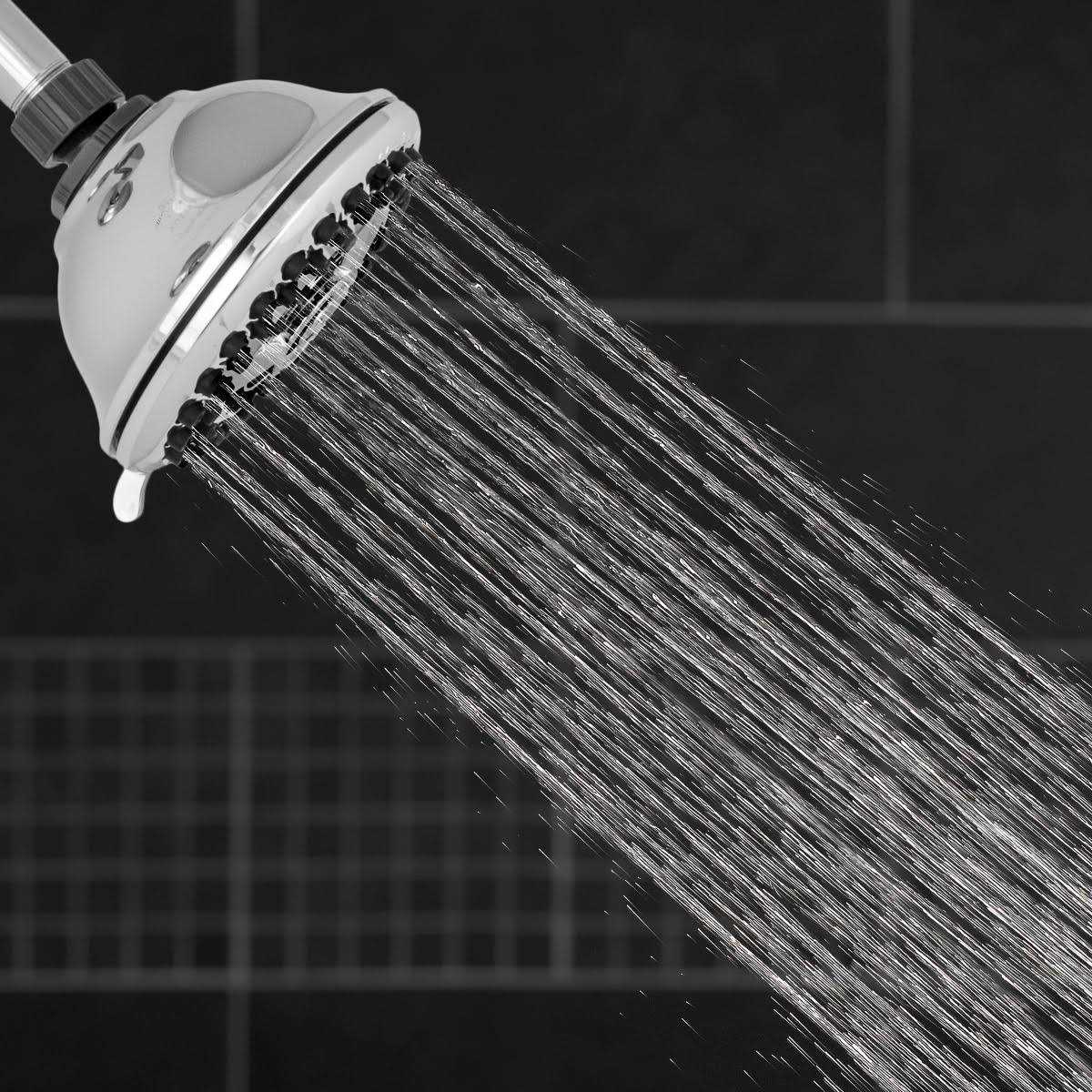 Waterpik 9-Spray 4.5 in. Single Wall Mount Low Flow Fixed Shower Head YAT-933E - Cheap Fitting