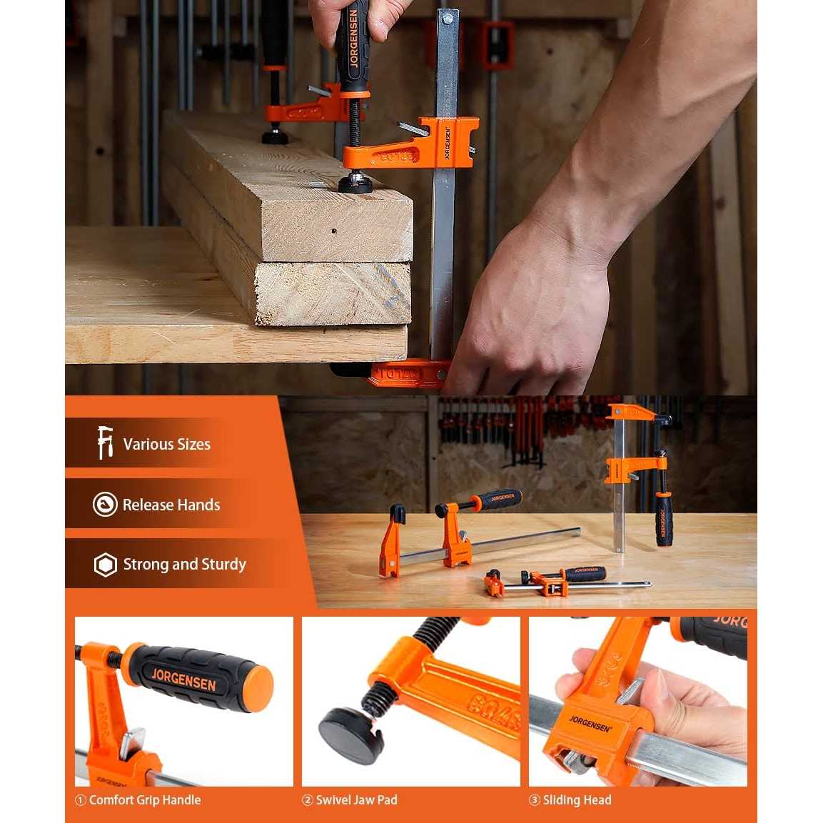 Jorgensen Assorted Bar Clamp in Orange 93700 - Cheap Fitting
