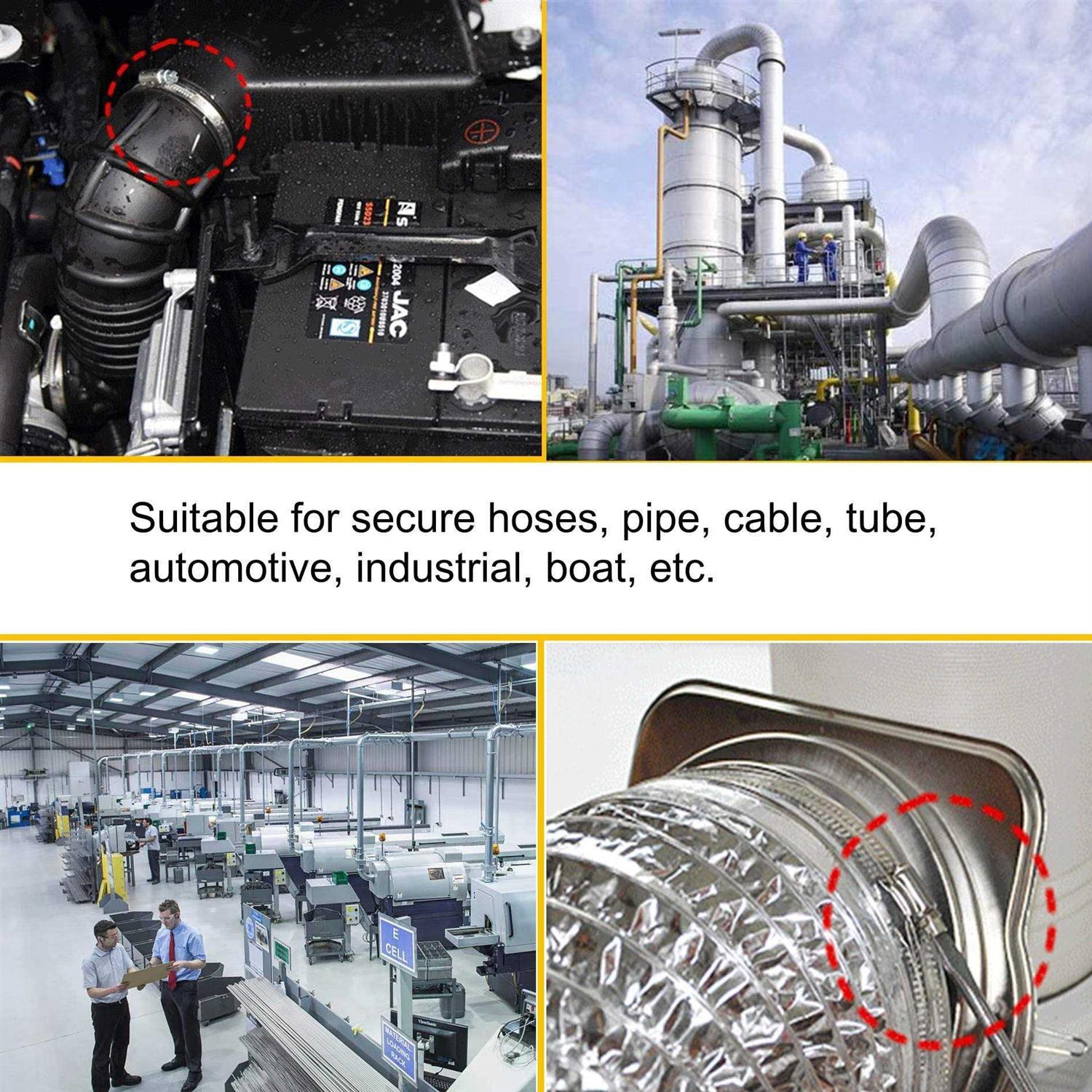 Eesteck Adjustable 304 Stainless Steel Duct Clamps Hose - Cheap Fitting