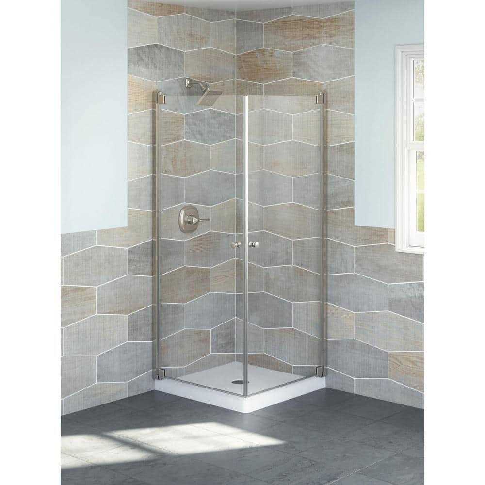 Delta Foundations 32 in. L x 32 in. W Corner Shower Pan Base with Center Drain - Cheap Fitting