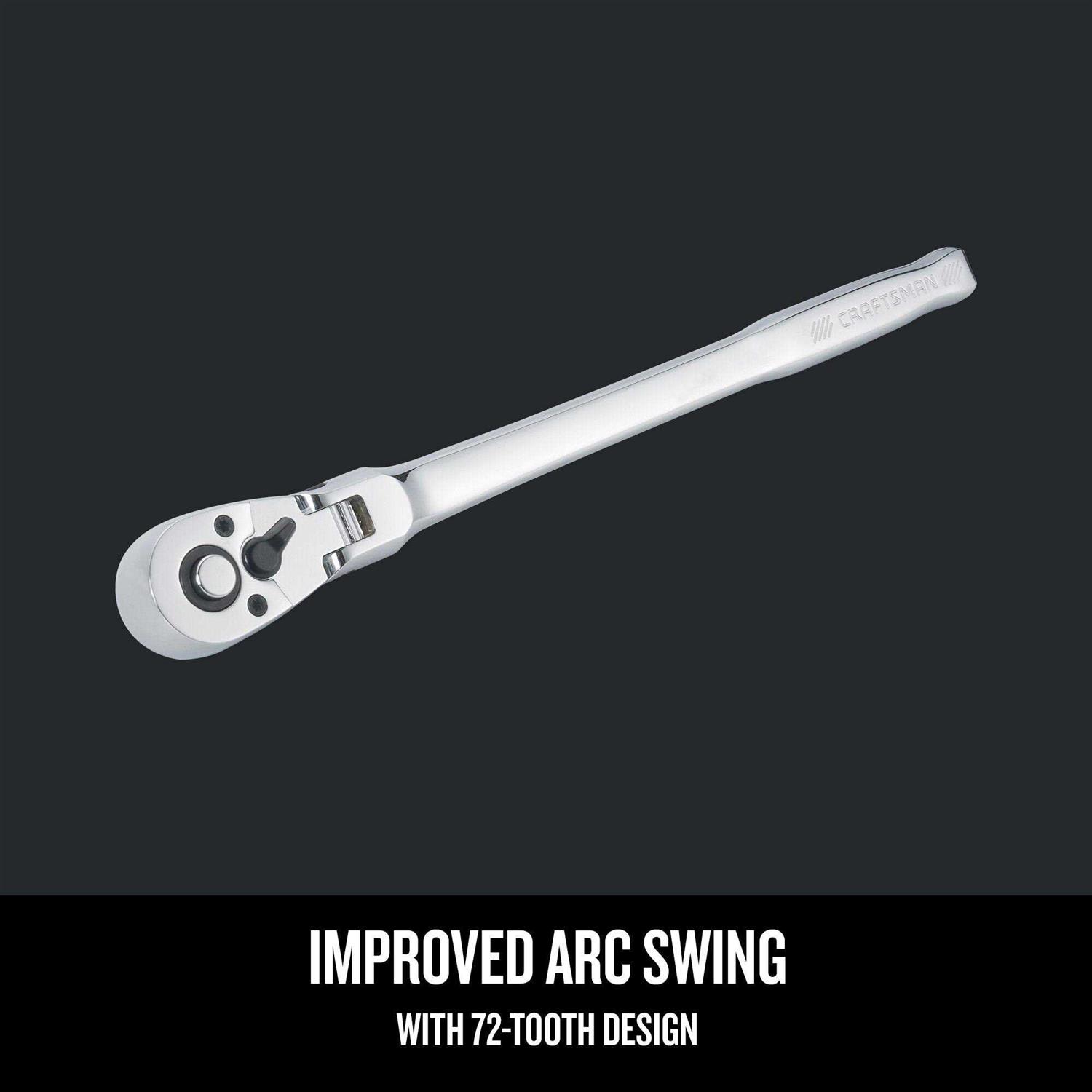 Craftsman 3/8 in. Drive Quick Release Flex Head Ratchet 72 teeth - Cheap Fitting