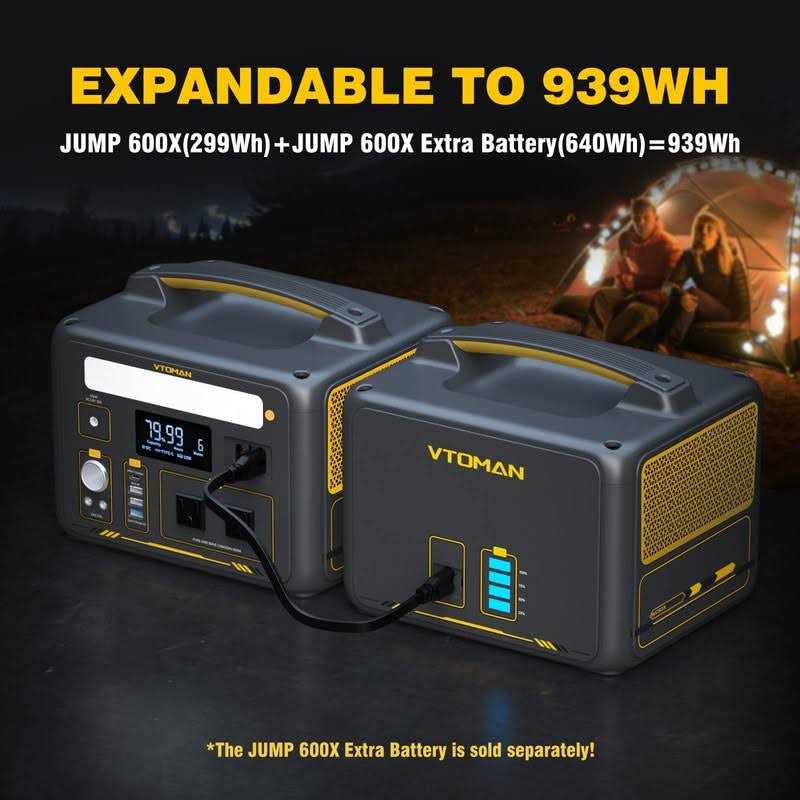 VTOMAN Jump 600X Portable Power Station 600W 299Wh LiFePO4 Battery Powered Generator with 2x 110V/600W AC Outlets - Cheap Fitting