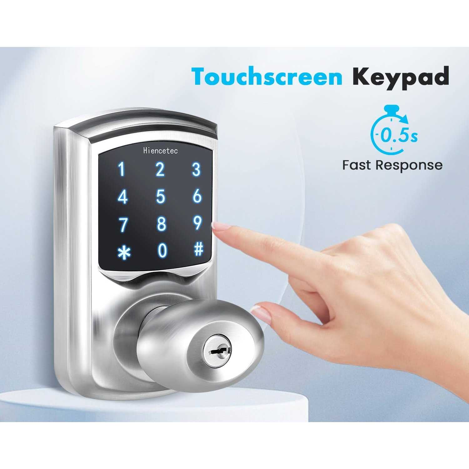 Smart Keypad Door Knob Keyless Entry Door Lock Smart Door Lock with Passage Mode - Cheap Fitting
