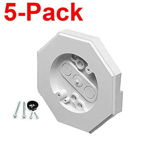 iMBAPrice Vertical Siding Lamp Octagon Mounting Kit with Built-in Box for Outdoor Smooth Flat Surface on all - Cheap Fitting