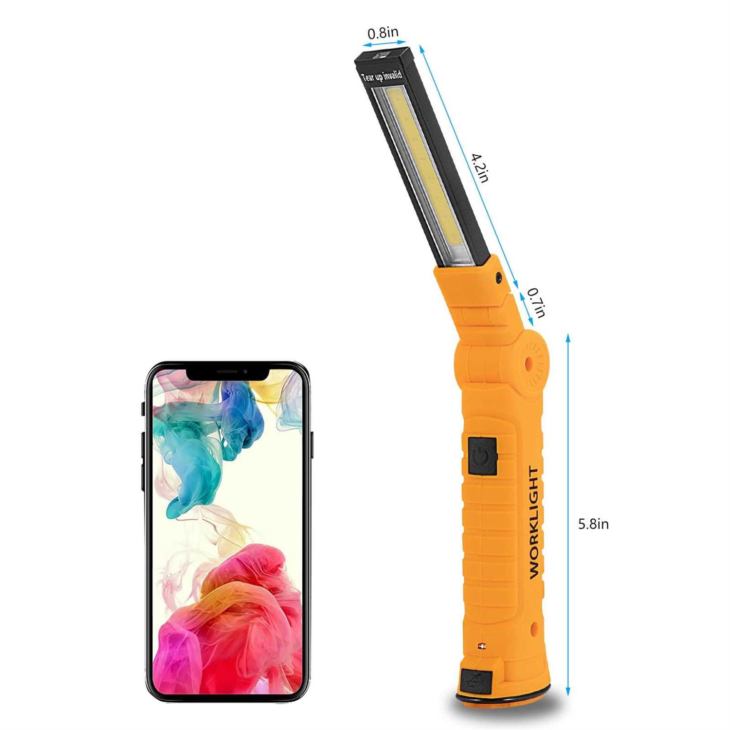 Lmaytech Gifts for Men, 2 Pack Black Rechargeable LED Work Lights with Magnetic Base and 360° Rotation, 5 Modes for BBQ, Camping, Reading, and Car - Cheap Fitting