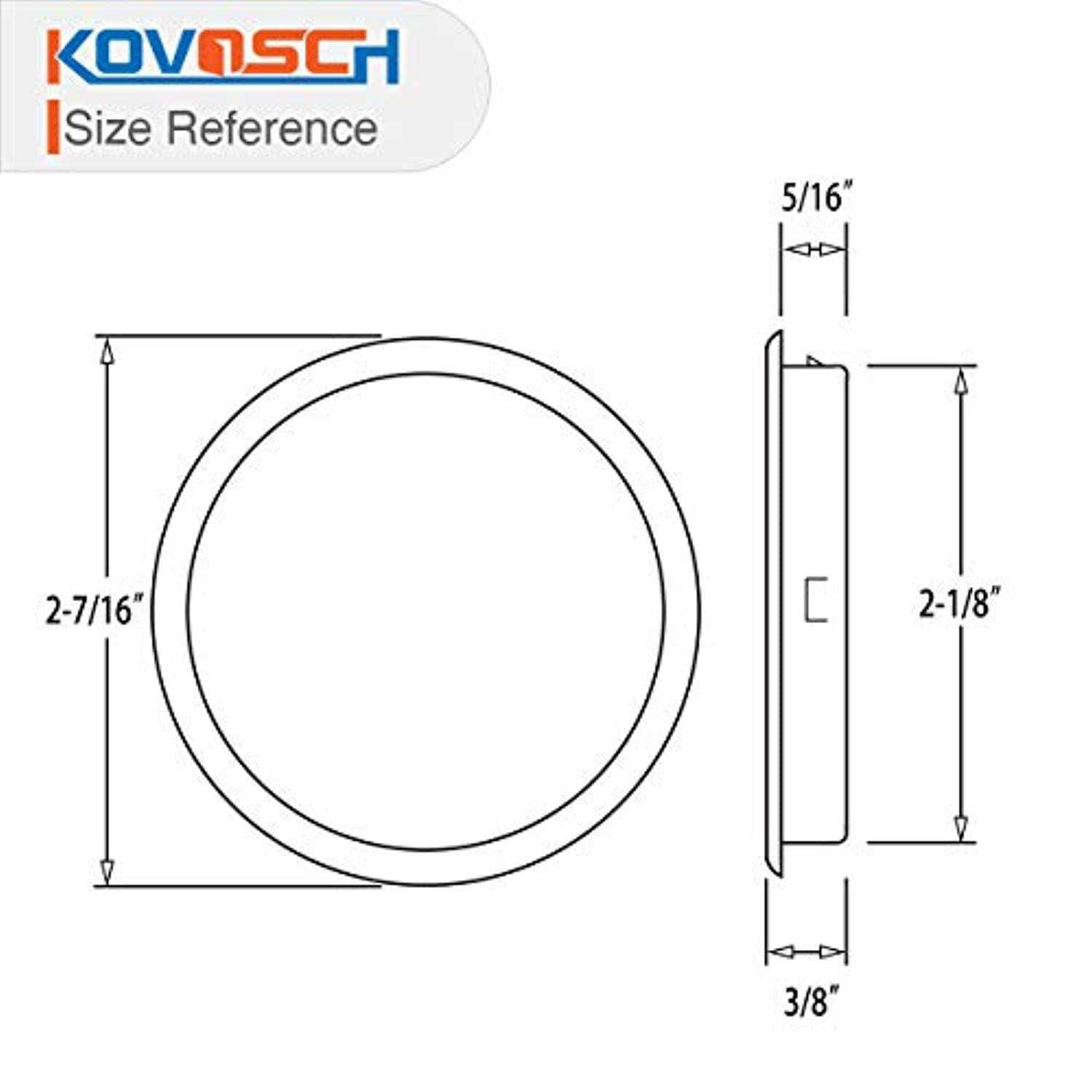 kovosch 8 pack Closet Door Finger Pull black 2-1/8â round sliding Closet Finger Door - Cheap Fitting