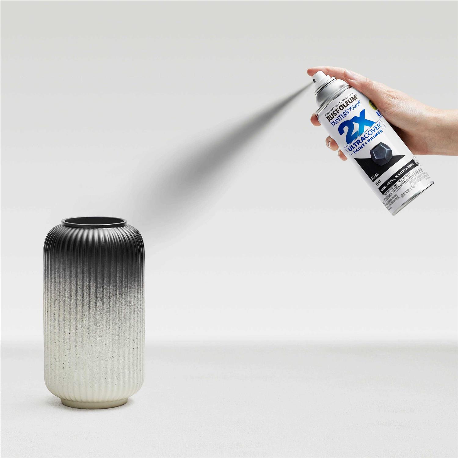 Rust-Oleum 12oz 2X Painter’s Touch Ultra Cover Flat Spray Paint Black - Cheap Fitting