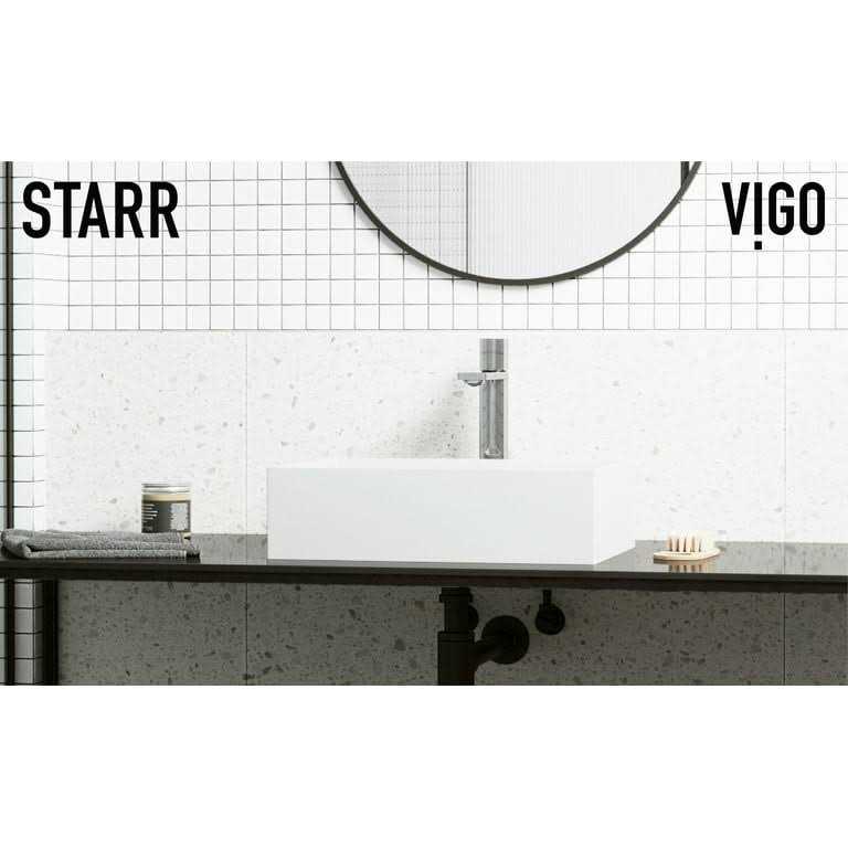 Vigo Starr Rectangular Matte Stone Vessel Bathroom Sink VG04025 - Cheap Fitting