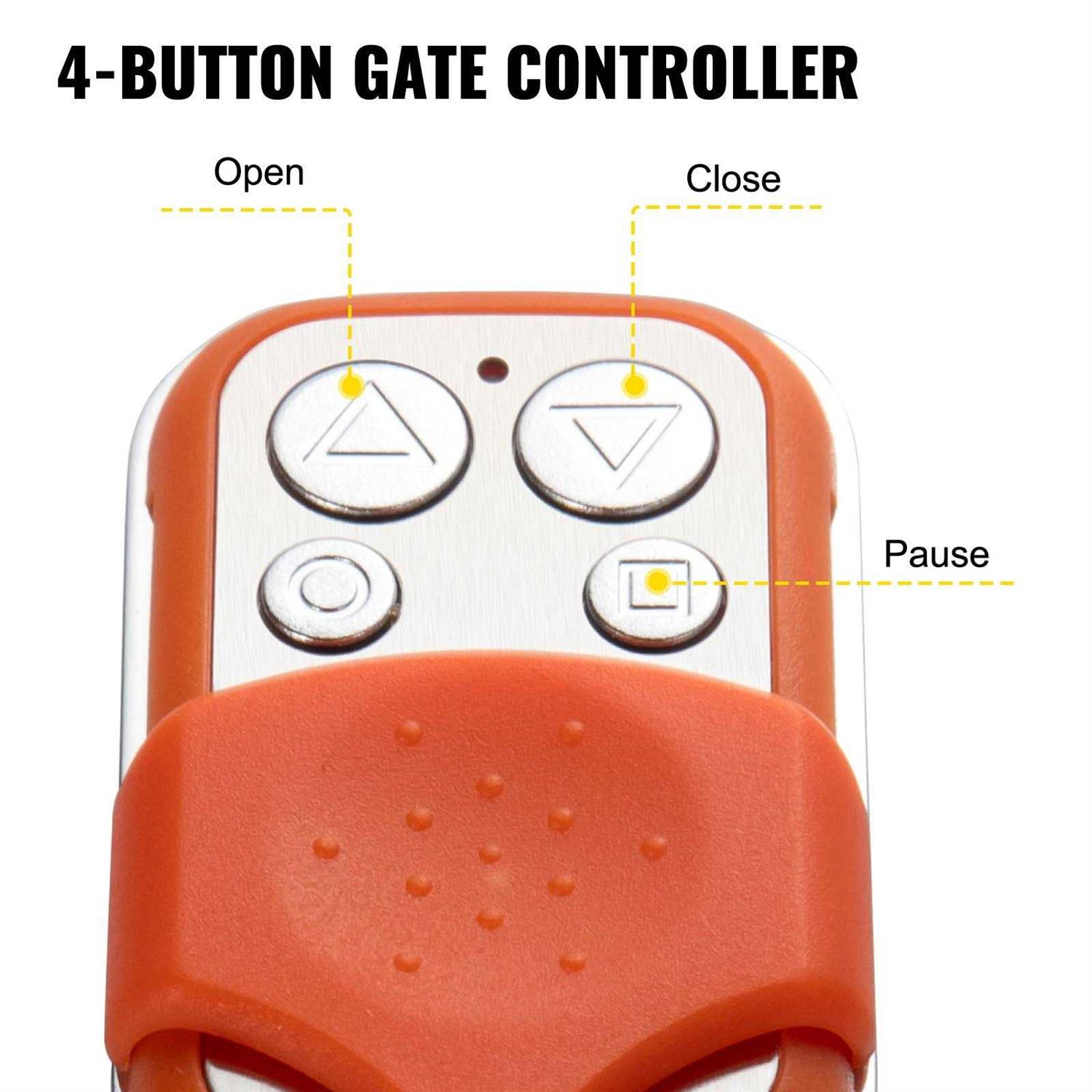 VEVOR Gate Remote Control Gate Opener Remote 4 Button Sliding Gate Opener Orange - Cheap Fitting