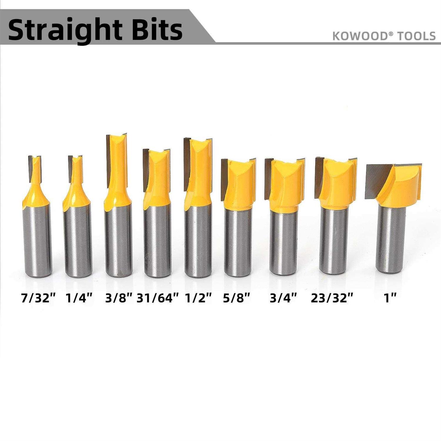 Kowood Router Bits Set 1/2 Inch Shank 70 - Cheap Fitting