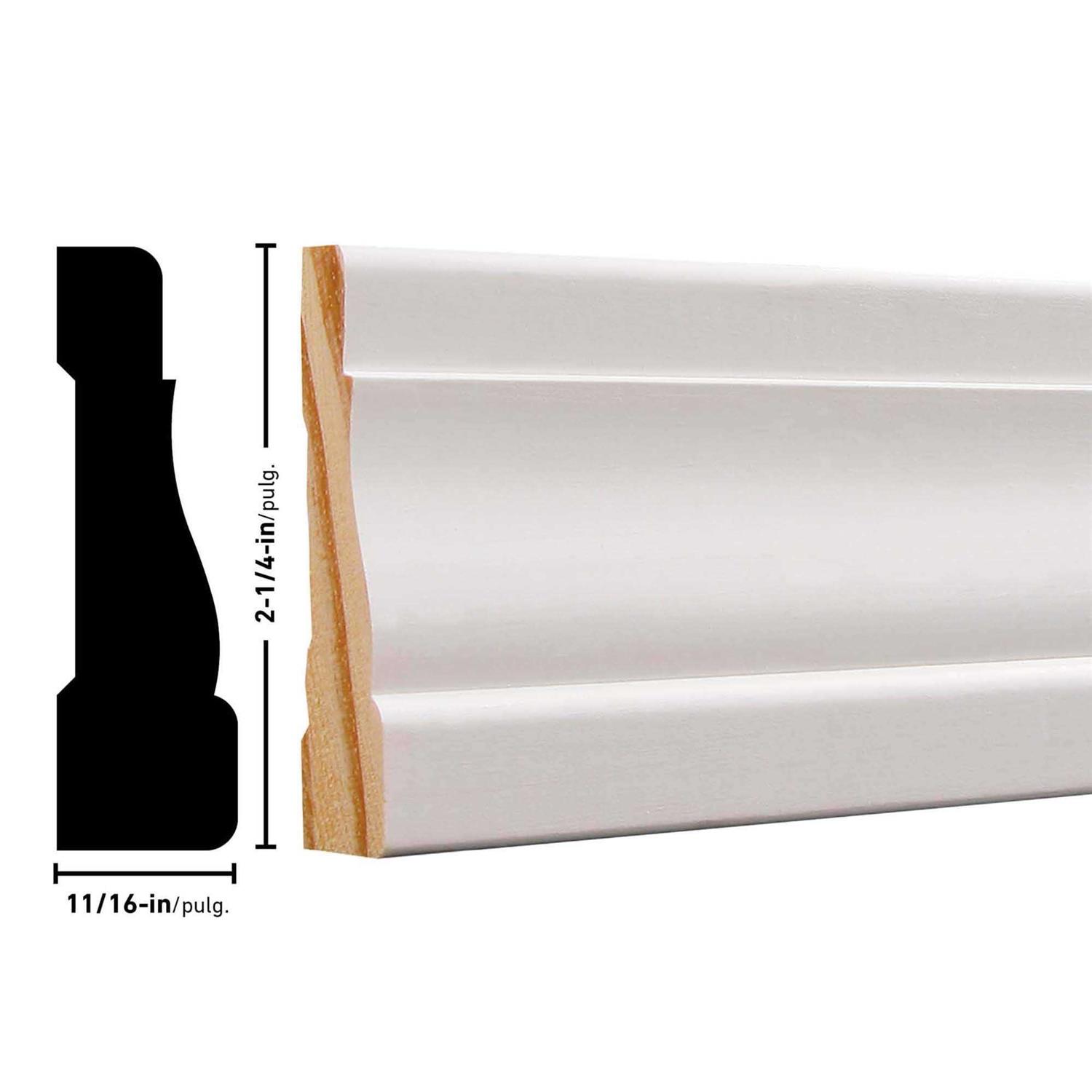RELIABILT 11/16-in x 2-1/4-in x Primed Pine Casing - Cheap Fitting