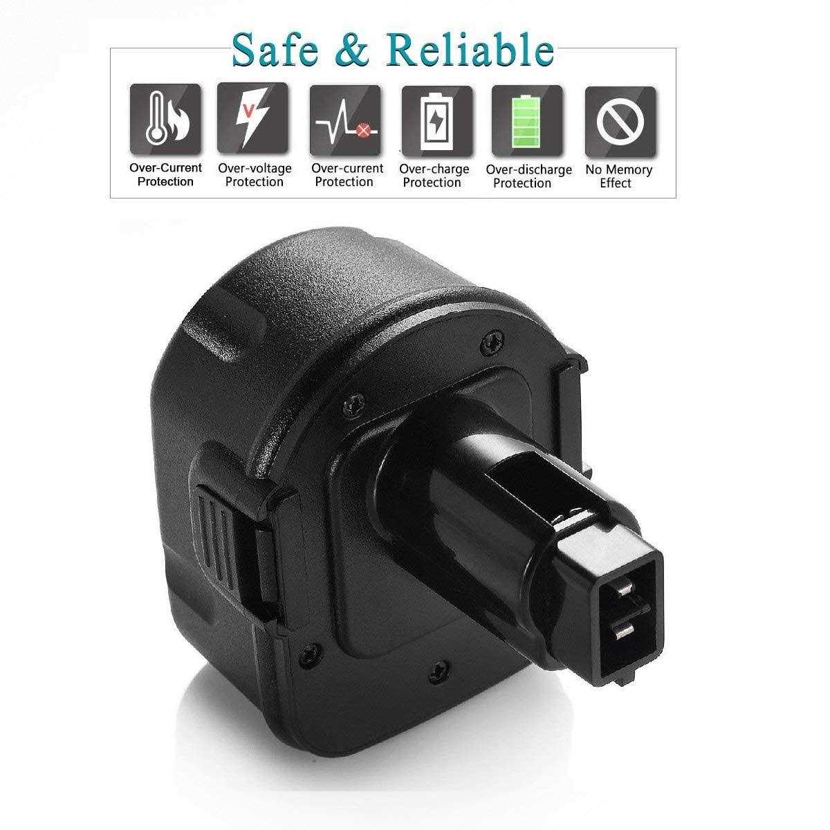 Replacement Battery Compatible with Dewalt 12V Battery 3.6Ah Ni-MH XRP DW9072 DC9071 DCB120 DW9071 DW9072 DW953 DE9037 DE9071 - Cheap Fitting