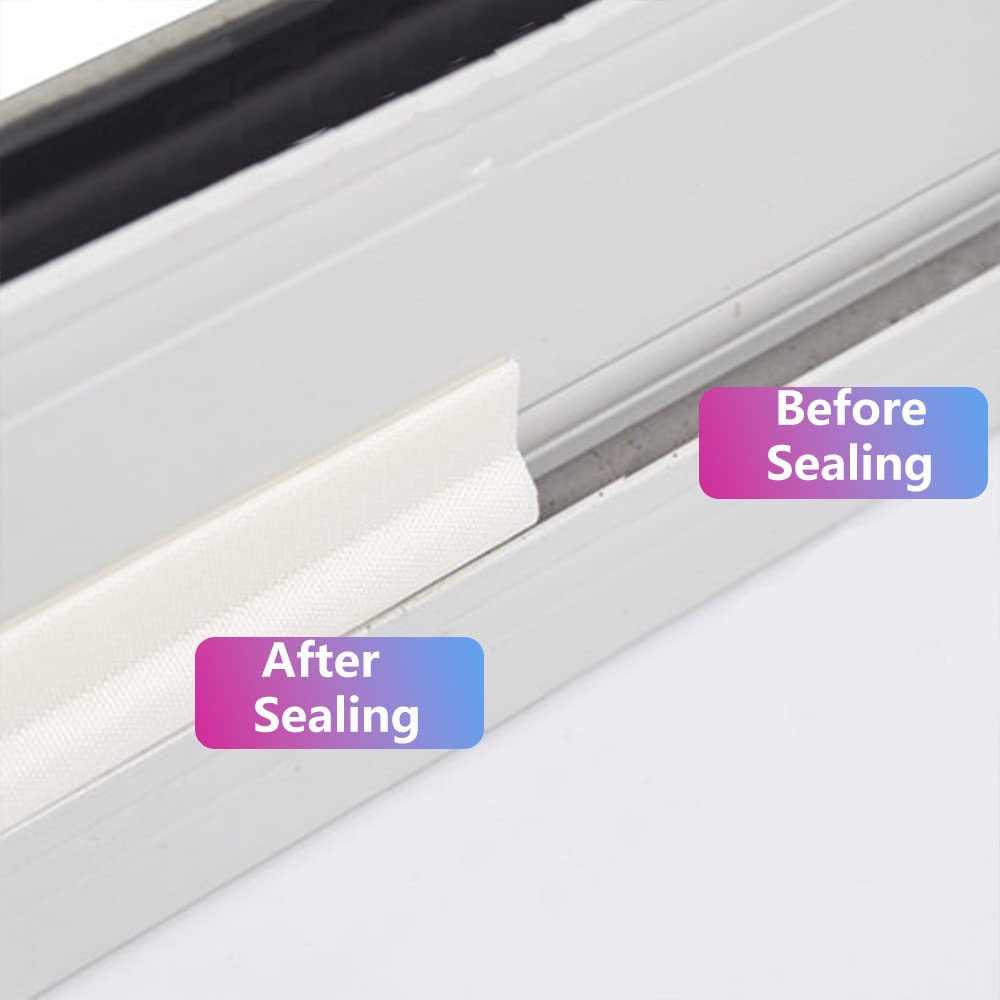 Esufeir 196 Inch Window Weather Stripping Door Seal Strip for Bottom and Side of Door-White,Self Adhesive PU Foam Weather Strip - Cheap Fitting