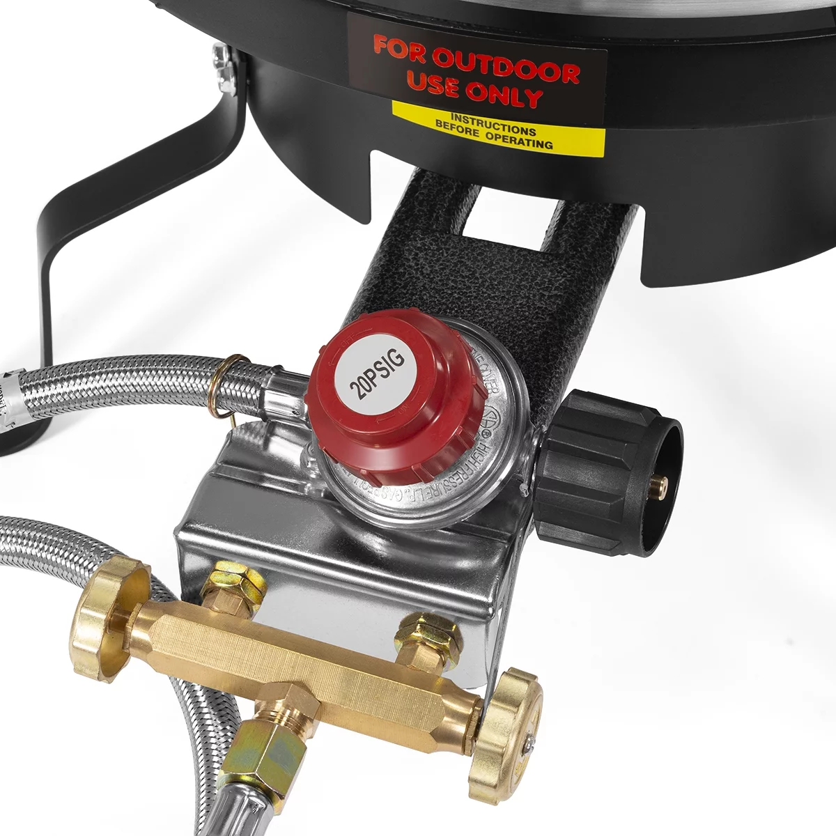 Barton 52 QT Aluminum Turkey Fryer Steamer 80000 BTU Cast Iron Burner 12.5