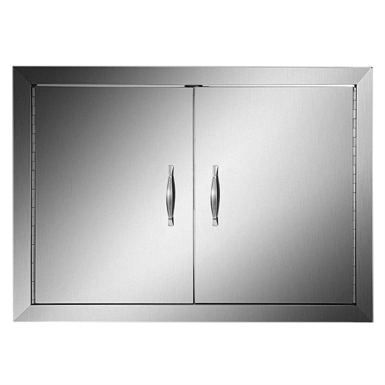 VEVOR BBQ Double Access Door 31 in. W x 24 in. H BBQ Door Stainless Steel Wall Construction Kitchen Door for BBQ Island,Grill 31X24CBXGCGSKM001V0 - Cheap Fitting