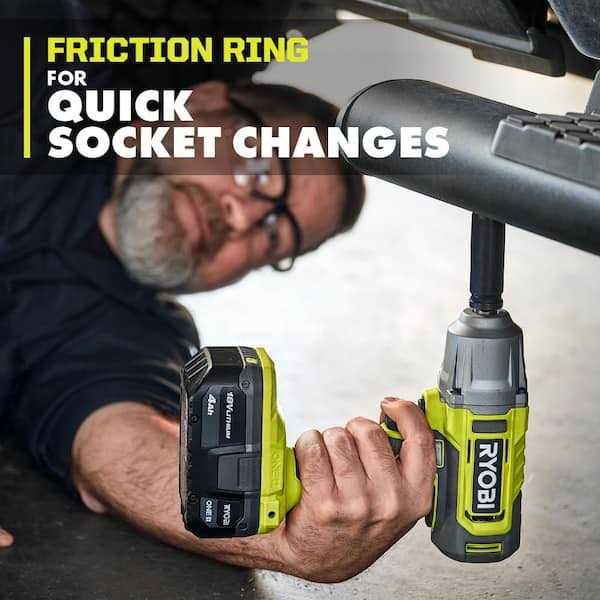 RYOBI ONE+ 18V Cordless 1/2 in. Impact Wrench Ah Battery - Cheap Fitting