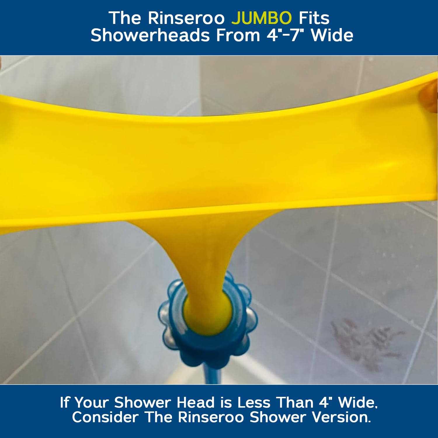 New Rinseroo Jumbo 6 Foot Slip-on Handheld Showerhead Attachment Hose for Shower. No Install - Cheap Fitting