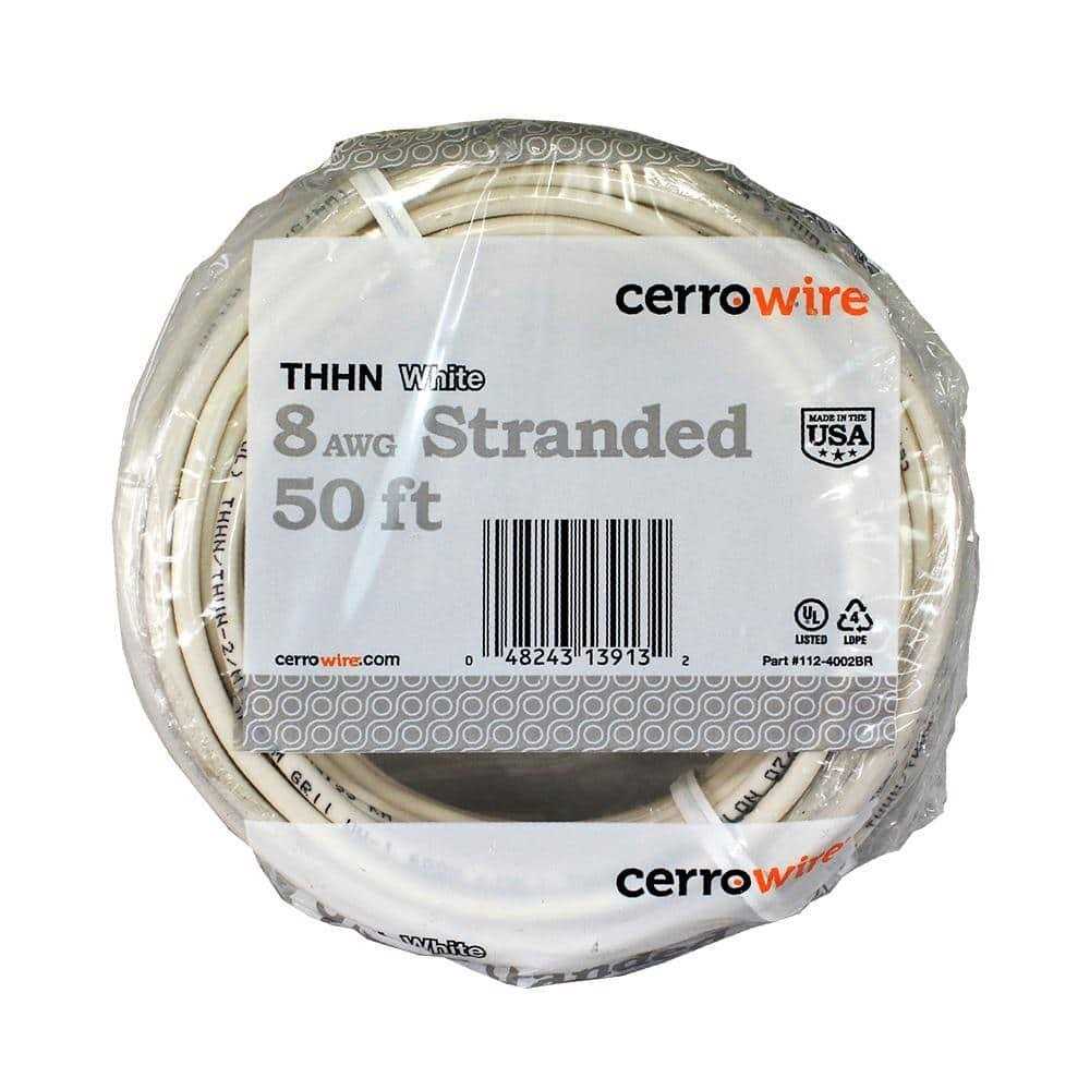 Cerrowire 50 ft. 8 Gauge Stranded Cu THHN Wire - Cheap Fitting