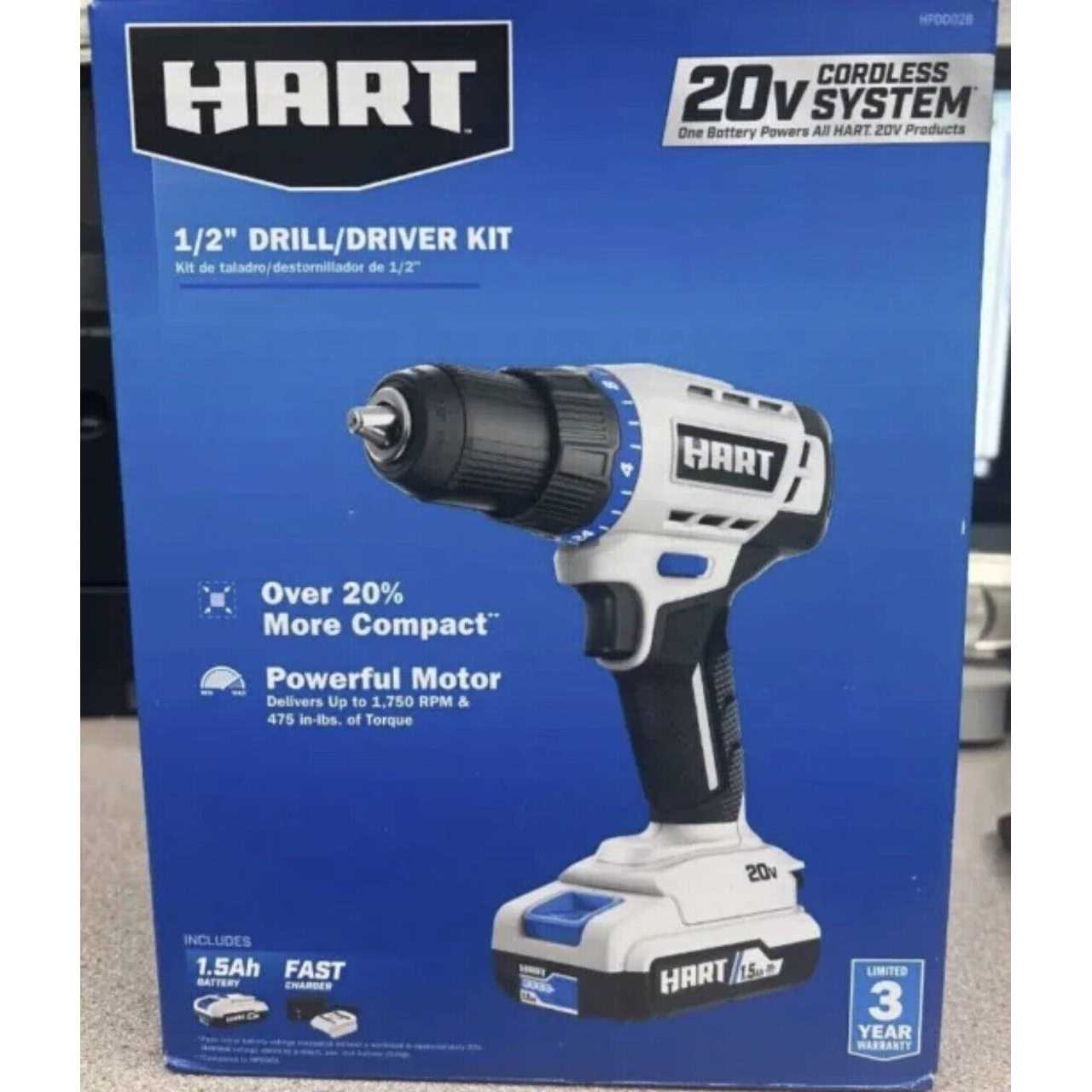 Hart 20-Volt 1/2-inch Cordless Drill/Driver Kit - Cheap Fitting