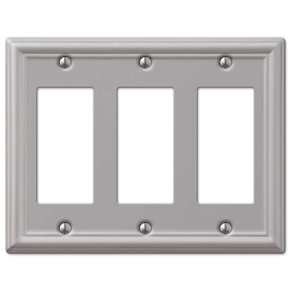 Amerelle 149TDBN Chelsea Steel Toggle/Single Duplex Wallplate - Cheap Fitting