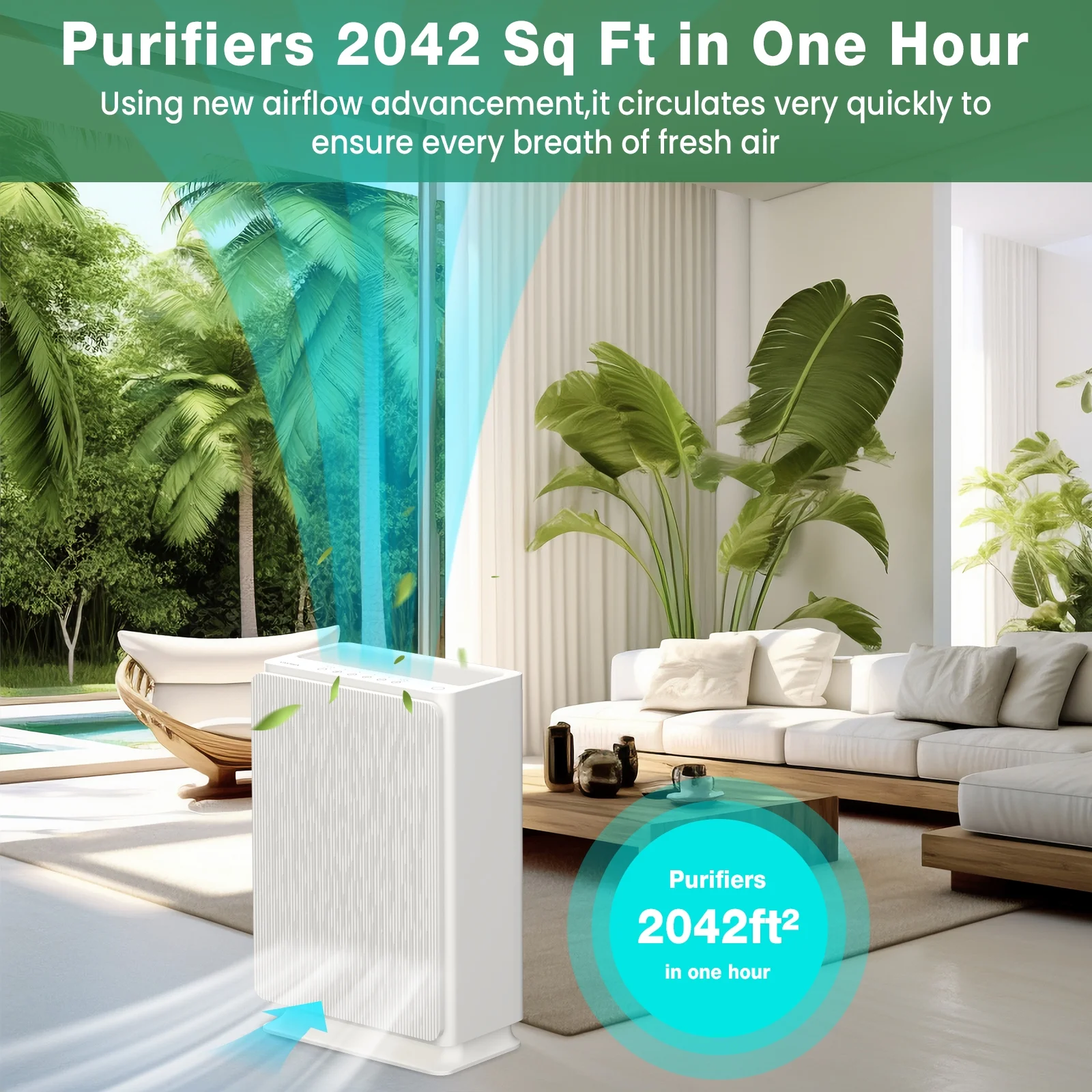 VAVSEA Air Purifier, H13 True HEPA Air Purifier Filter for Pets Hair, Pollen, Allergies, Dust, Smoke, Large Air Purifiers for Home Large Room Bedroom Up to 2042 Sq.Ft with Sleep Mode - Cheap Fitting