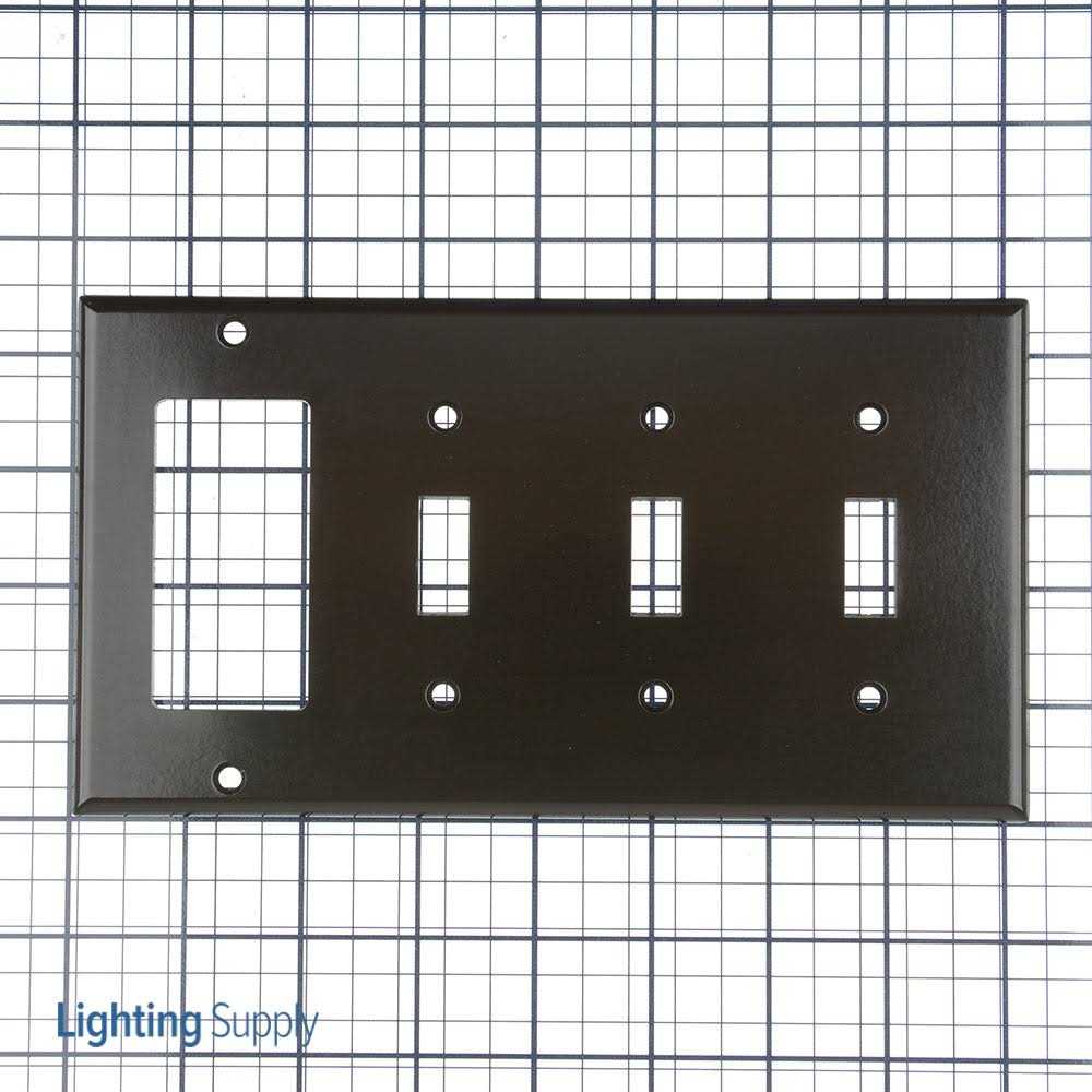 Leviton 4-Gang 3-Toggle 1-Decora Wallplate P326-W - Cheap Fitting