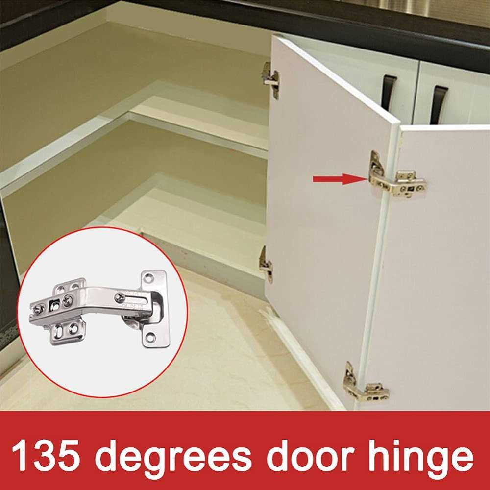 2 Pack 1 Pairs 135° Lazy Susan Hinge Full Overlay Concealed for Corner Kitchen Cabinet Replacement Hardware - Cheap Fitting