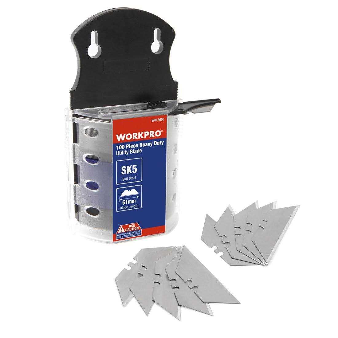 WORKPRO Utility Knife Blades Dispenser SK5 Steel 100-pack - Cheap Fitting