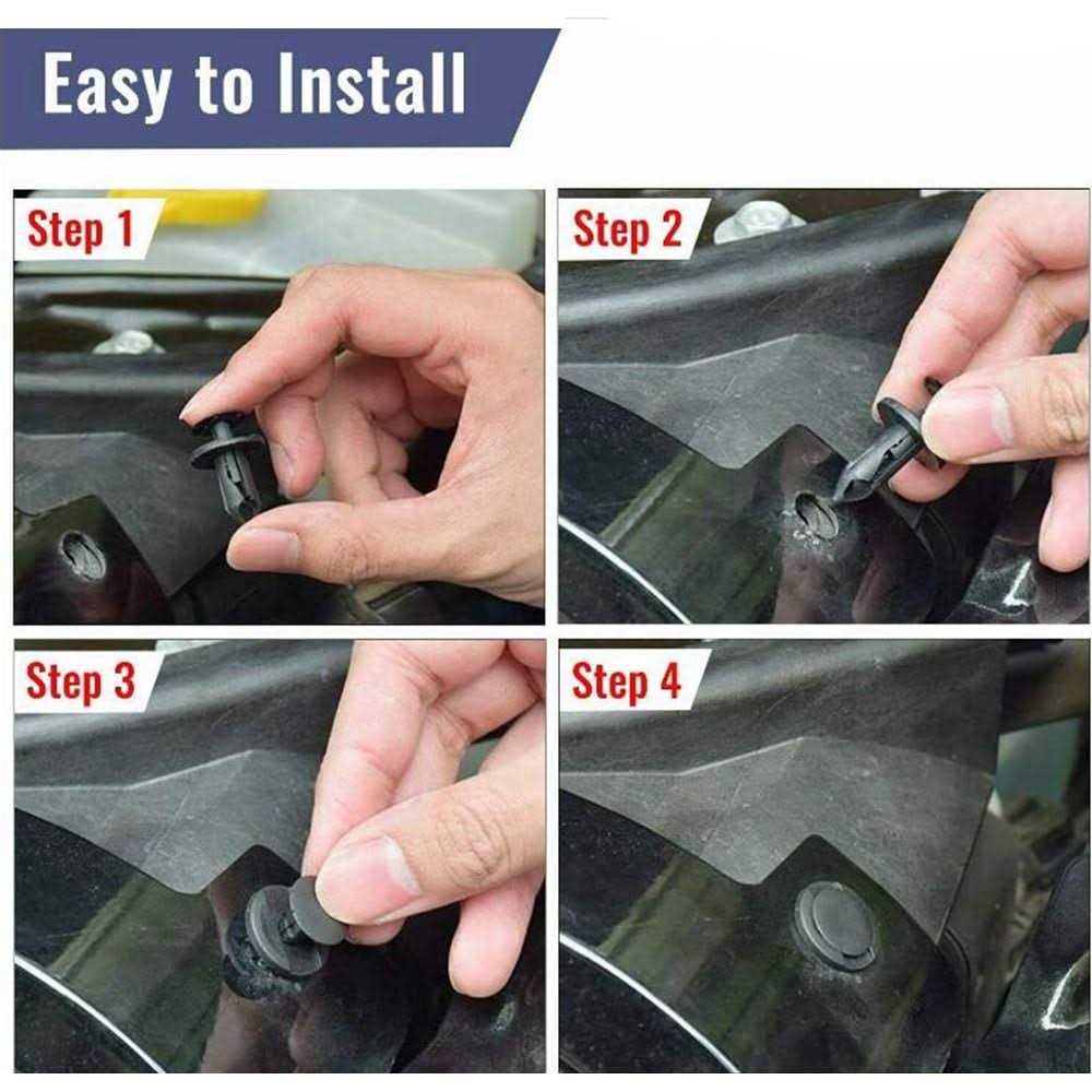 650pcs Car Retainer Auto Fasteners Push Trim Plastic Clips Pin Rivet Bumper Kit - Cheap Fitting