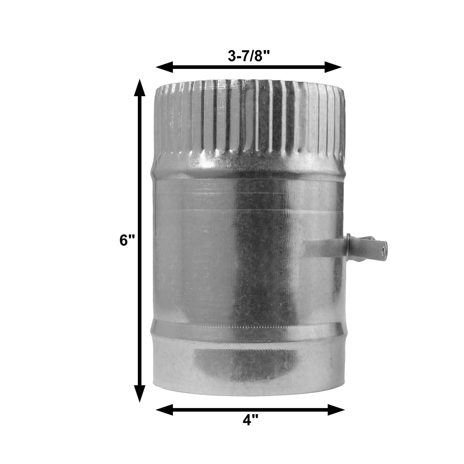 The Sheet Metal Kid 4-in HVAC Duct Manual Volume Damper with Sleeve - Cheap Fitting