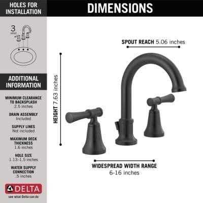 Delta Chamberlain 8 in. Widespread 2-Handle Bathroom Faucet - Cheap Fitting