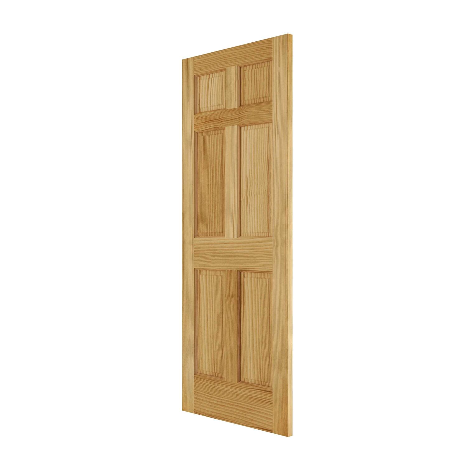EightDoors 80 inch x 6 Panel Solid Wood Core Door - Cheap Fitting