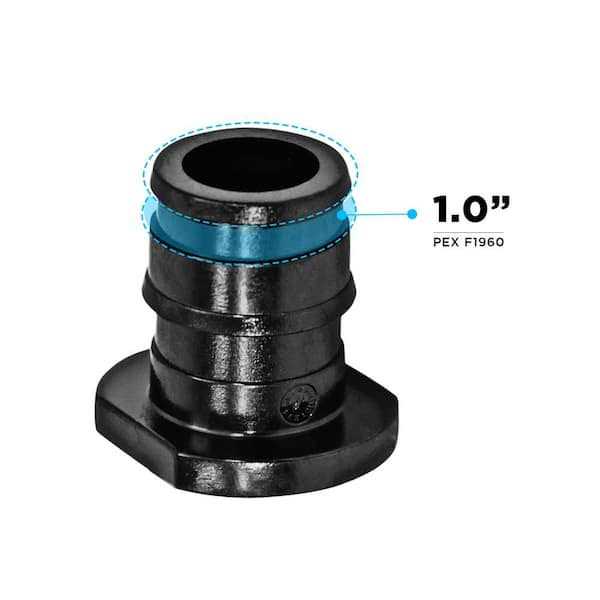 The Plumber’s Choice Expansion Barb Black PEX-A Plug End Cap for Pipe Plastic Poly Alloy - Cheap Fitting