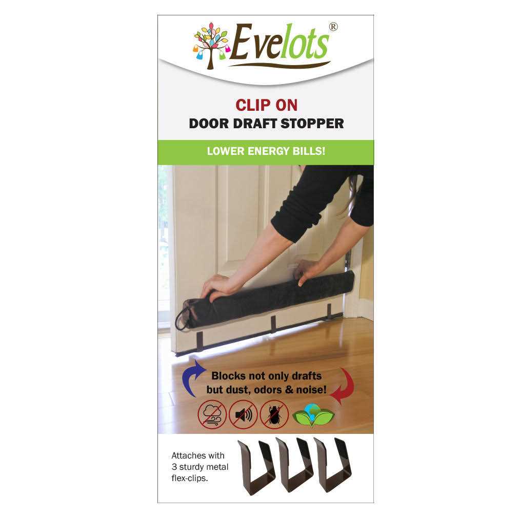 Evelots Door Draft Stopper-metal Clips-no Repositioning-stop Cold Air-3 Feet 2883-WAFA - Cheap Fitting