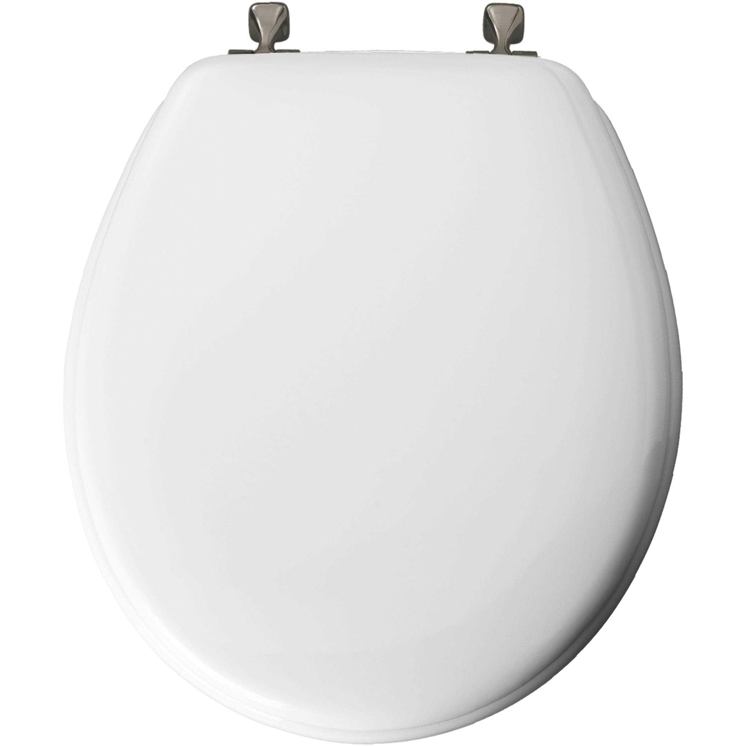 Mayfair Edgewater Round Enameled Wood Toilet Seat - Cheap Fitting