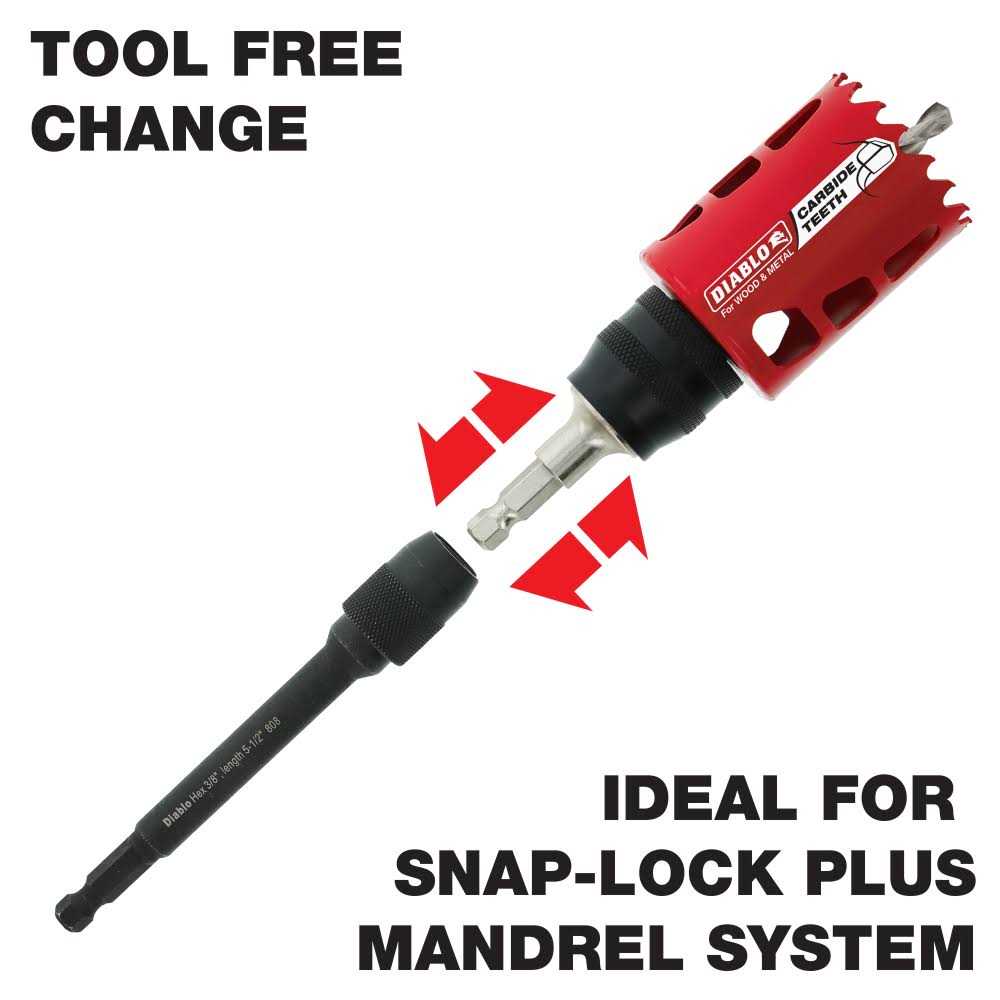 Diablo 1/4 in. x 12 in. Universal Extension - Cheap Fitting