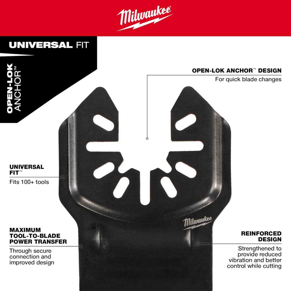 Milwaukee OPEN-LOK Titanium Enhanced Bi-Metal Multi-Material Oscillating Blade 49-25-1201 - Cheap Fitting