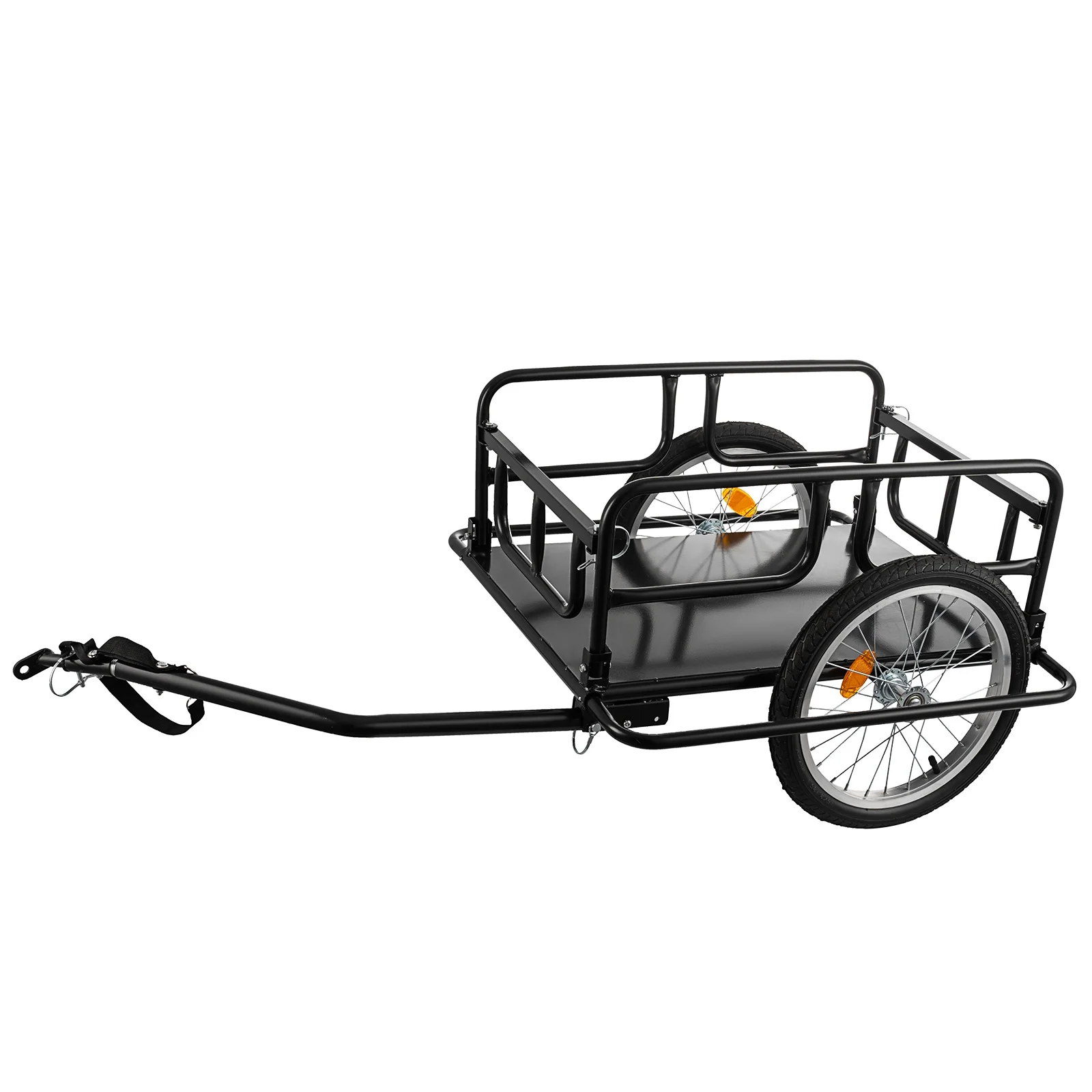 SHZOND Bike Cargo Trailer 120 LBS Weight Capacity Foldable Bicycle Trailer Cargo with 16'' Wheels for Shopping, Traveling and Carrying Stuff - Cheap Fitting