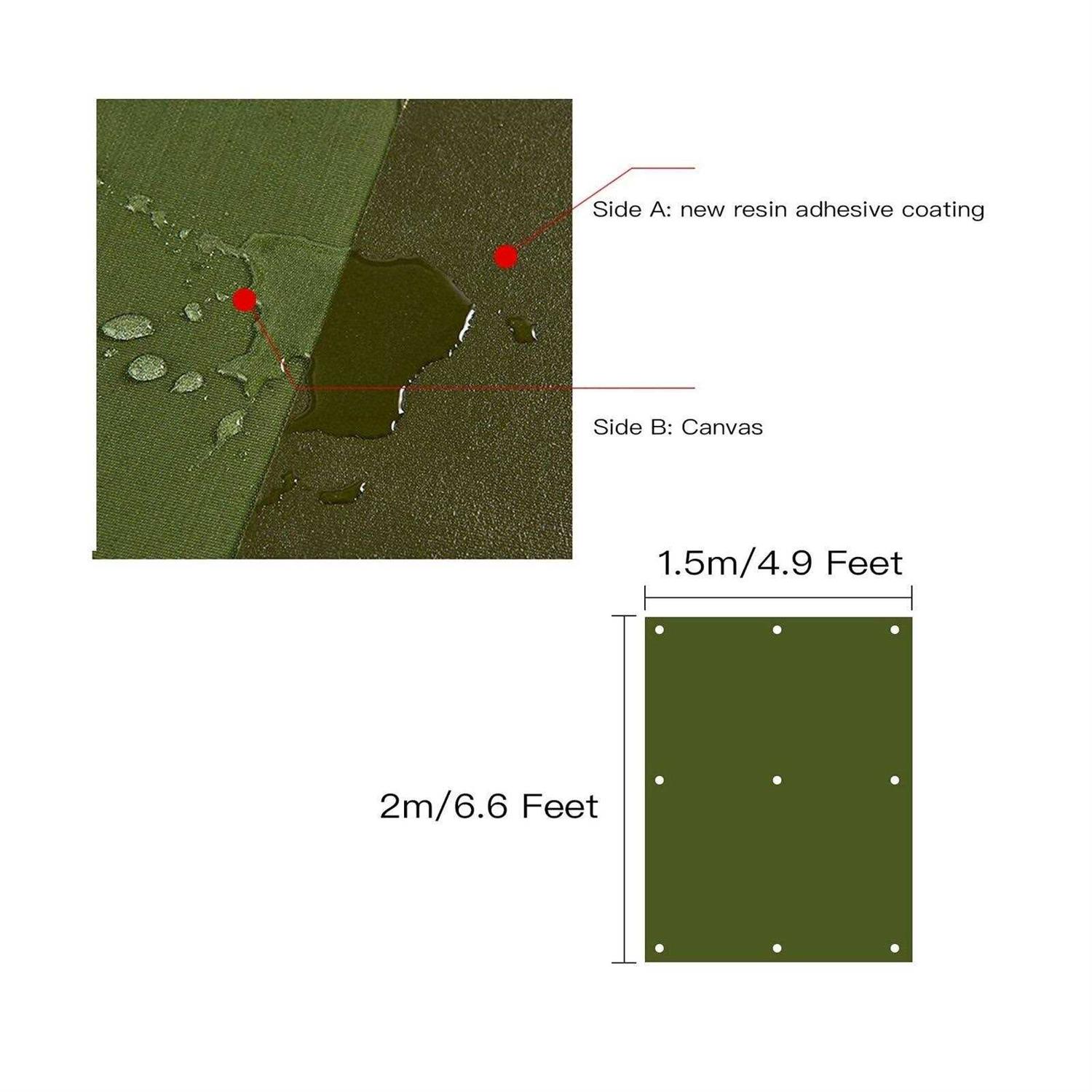 Tarp Canvas,Heavy Duty Waterproof for Outdoors Truck Water Resistant - Cheap Fitting