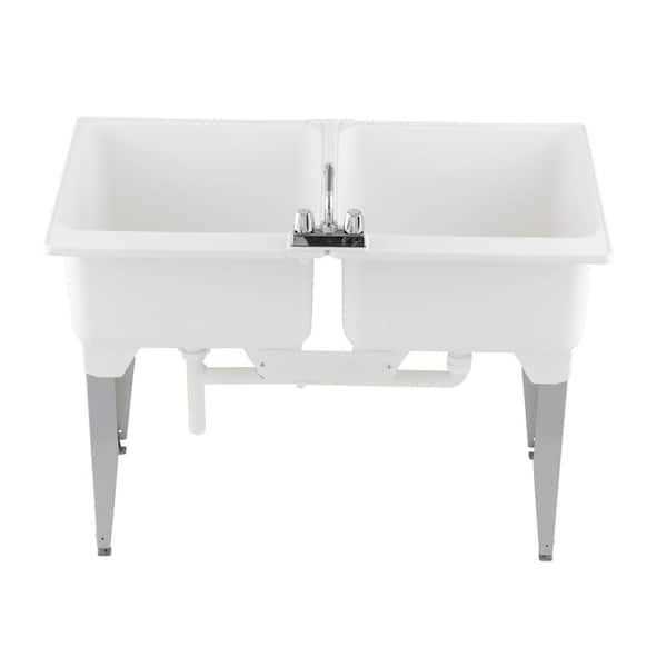 Mustee Utilatwin Double Laundry Tub Combo - Cheap Fitting