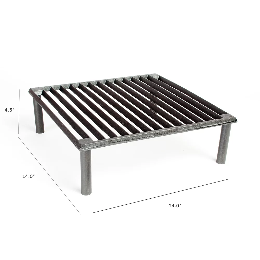 Steven Raichlen Best of Barbecue Cast Iron Tuscan BBQ Grill, 14” x 14” - Cheap Fitting