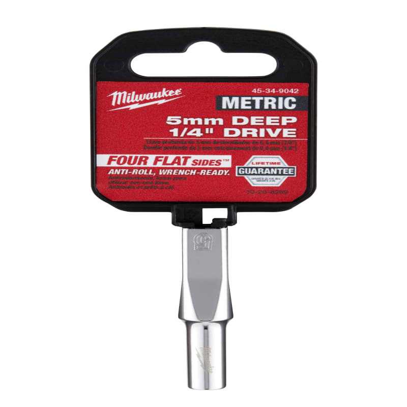 Milwaukee 1/4 in. Drive Metric 6-Point Deep Socket 45-34 - Cheap Fitting