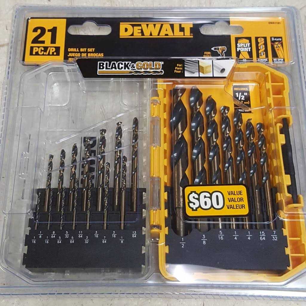 Dewalt Black and Gold Drill Bit Set DWA1181 - Cheap Fitting
