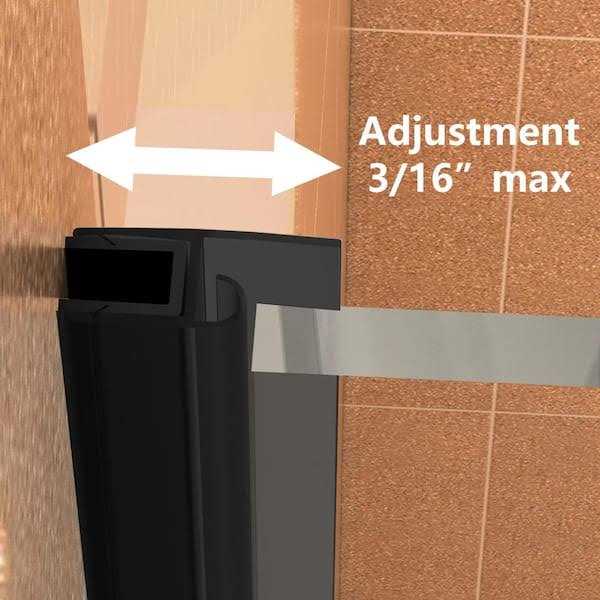 Lonni 72 in. Frameless Hinged Shower Door - Cheap Fitting