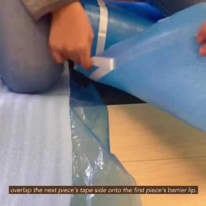 Dekorman Laminate Flooring Blue Foam Underlayment 3.6 ft W x 2 mm T - Cheap Fitting