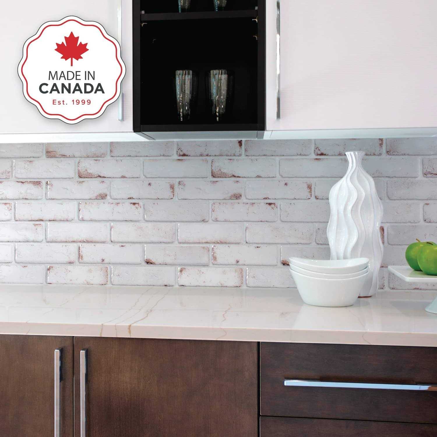 Smart Tiles 2pk Brik Toscana XL Matte Peel & Stick 3D Tile Paper Backsplash - Cheap Fitting